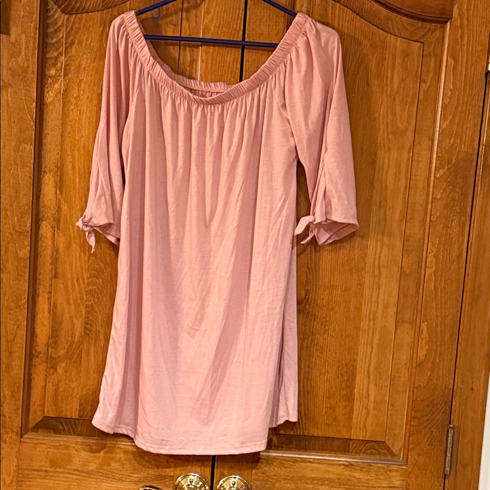 Women's Pink Off-Shoulder Top